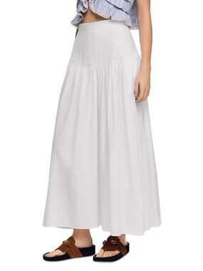Aleonor Poplin Side Tie Maxi Skirt